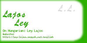 lajos ley business card